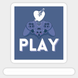 HeartBreak Video Games "PLAY" Sticker